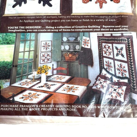 Creative Quilting Squares Kit makes 2 14” blocks Includes Fabric and Batting - Picture 2 of 13